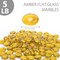 5Lb Flat Glass Marbles, 500PCS Amber Yellow Vase Filler Beads Flat Gems Decorative Glass Stones for Table Scatter Hydroponic Plant Decor